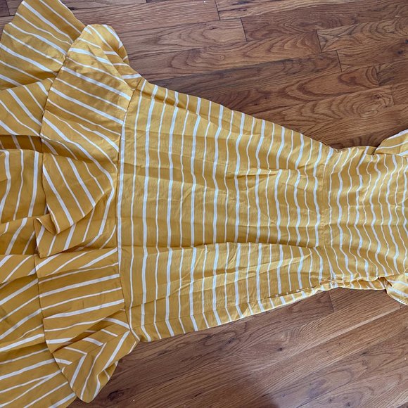 XS Sugarlips yellow and white striped dress - Picture 3 of 3
